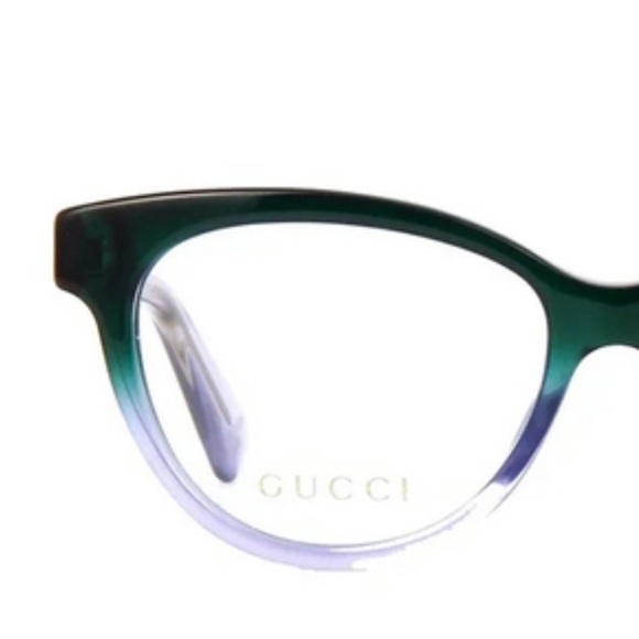 Gucci Eyewear Frame Glasses, Green, Gray, Silver - Picture 7 of 8